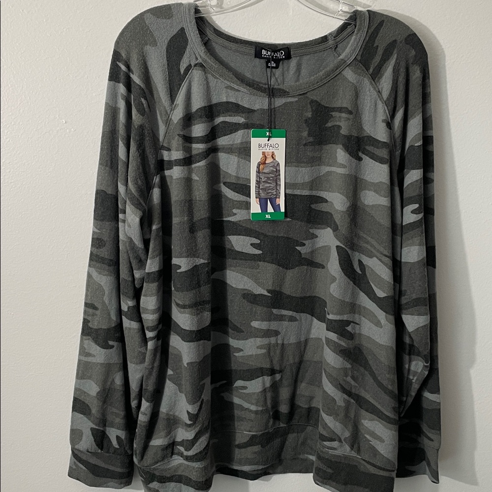 Buffalo David Bitton Stretch Camouflage Long Sleeve Shirt Size XL /Z10